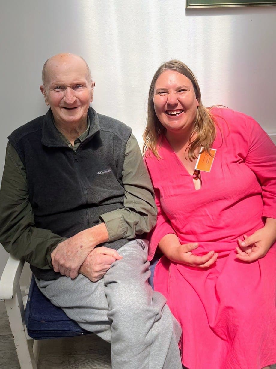 Stefania with a client — warm companionship visit in Cape Town
